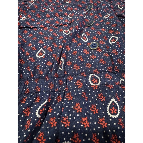 Vintage Y2K Forever 21 babydoll Shirt Dress M Black Red Paisley 90s Office Siren - Picture 12 of 16